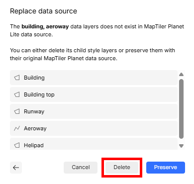 Remove layers with missing data